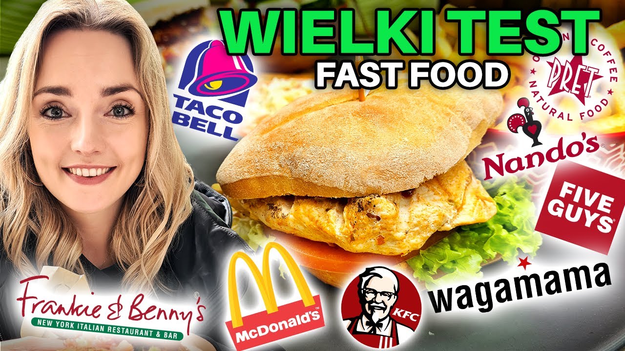 Test FAST FOODÓW w ANGLII! - McDonald's, KFC, Taco Bell, Five Guys! WIELKI TEST burgerów | Check In