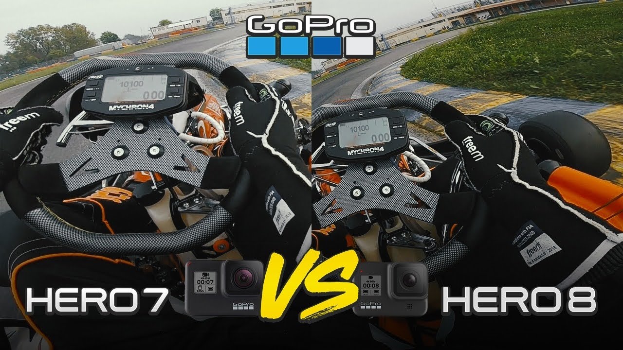 GOPRO HERO 8 VS GOPRO 7 - GO-KART KZ ONBOARD