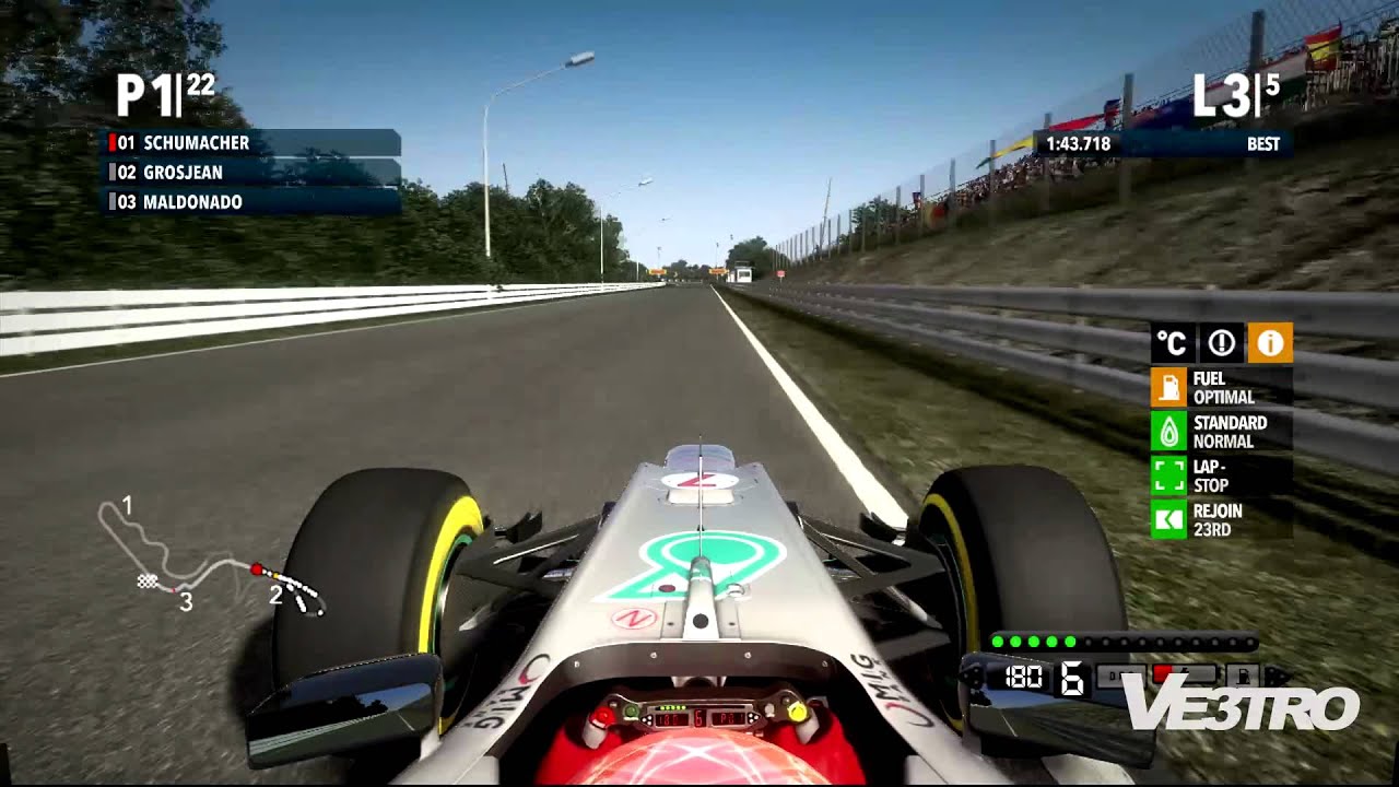 F1 2012 - Mercedes Japan Suzuka Gameplay