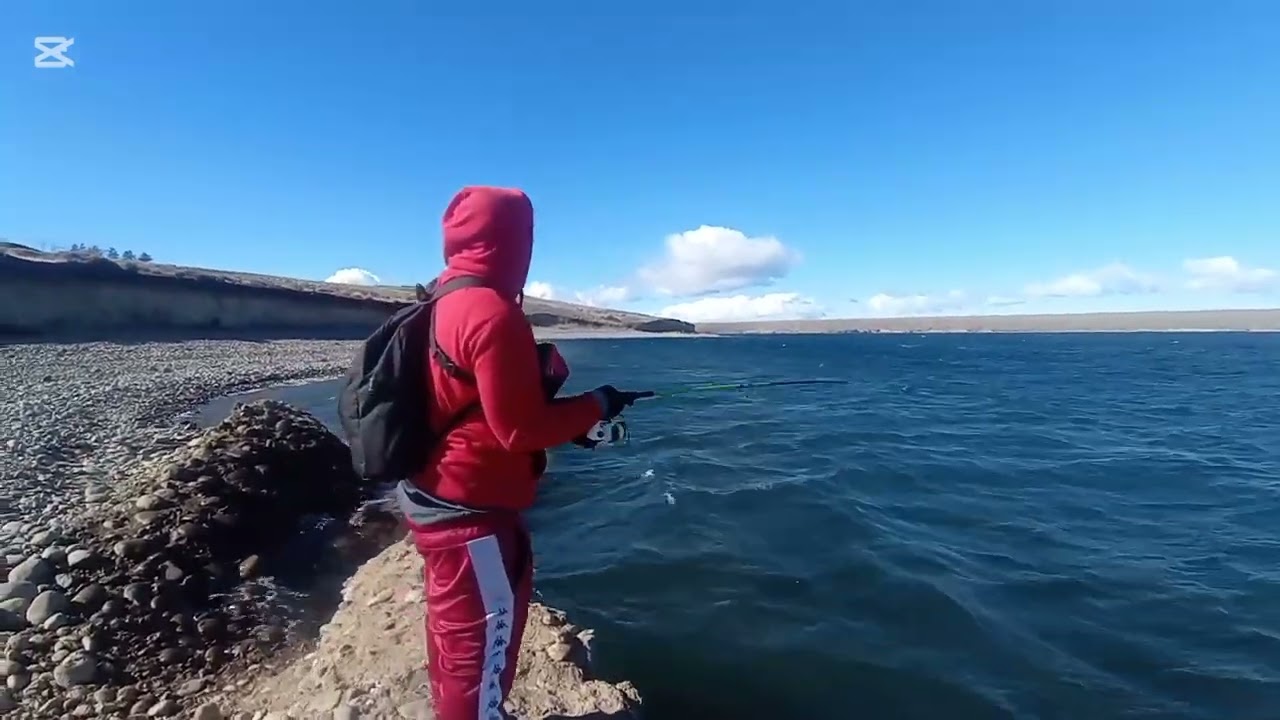Truchas patagonicas... Un día excelente de pesca 🎣