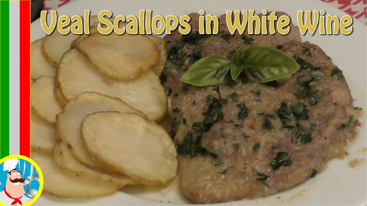 Veal Scallops in White Wine Sauce Italian Recipe Scaloppine al vino bianco
