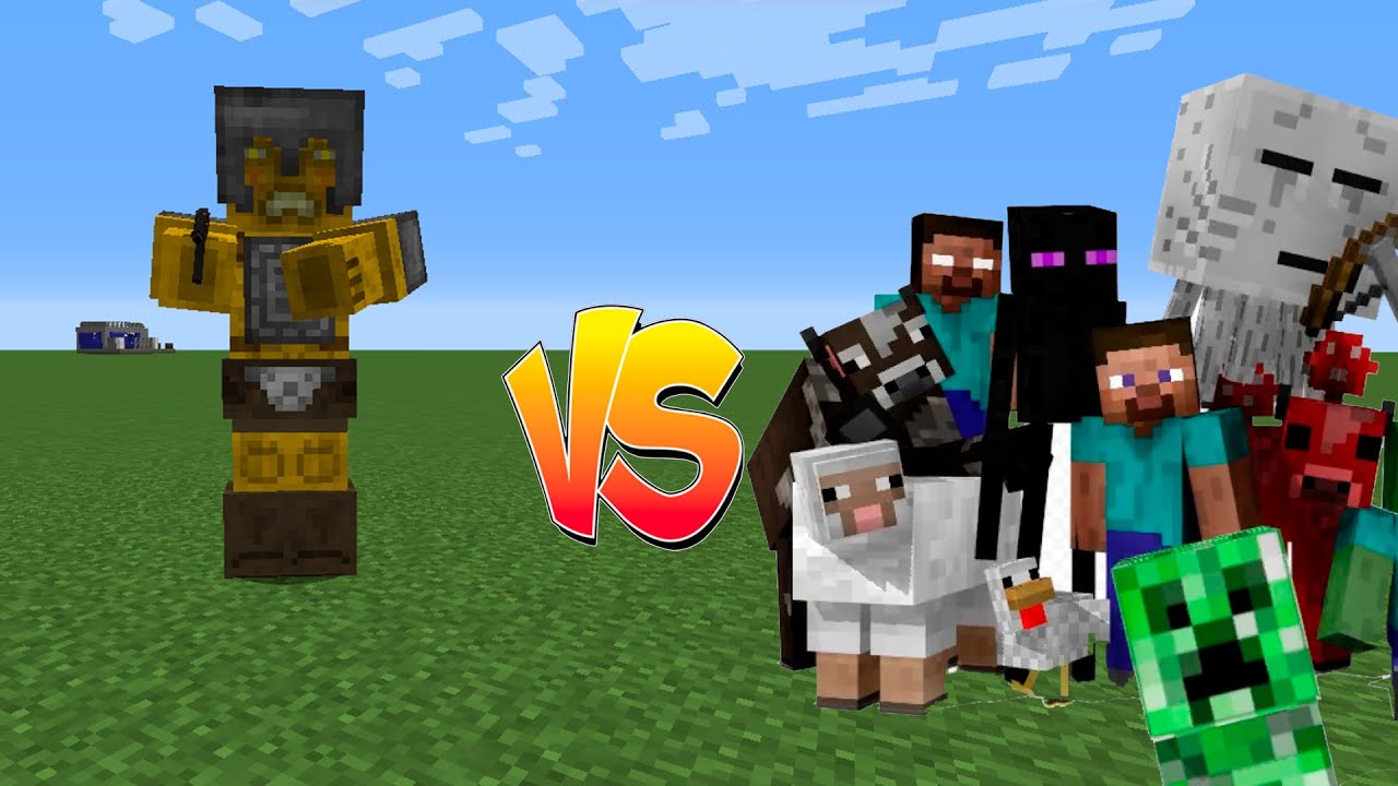 Super Cyber Monster vs Mobs Minecraft MOB BATTLE