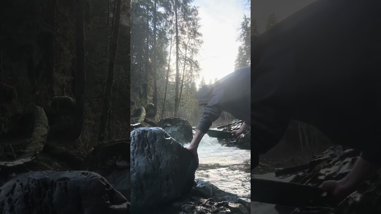 Panning for gold in Alaska 