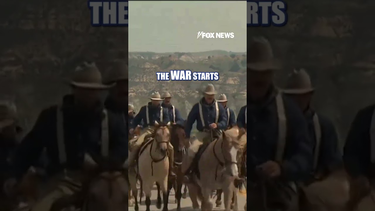 Roosevelt's 'ROUGH RIDERS' escort Trump through North Dakota #shorts #us #news #Trump #foxnews