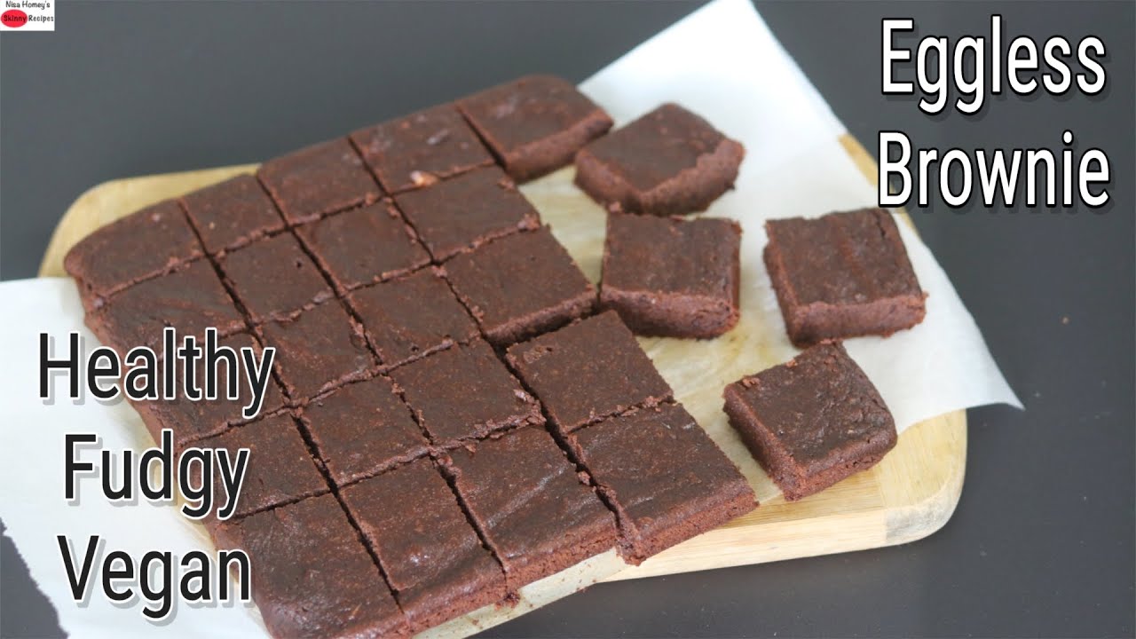 Brownie Recipe - Healthy 100% Whole Wheat Chocolate Brownies - Eggless Atta Brownie | Skinny Recipes