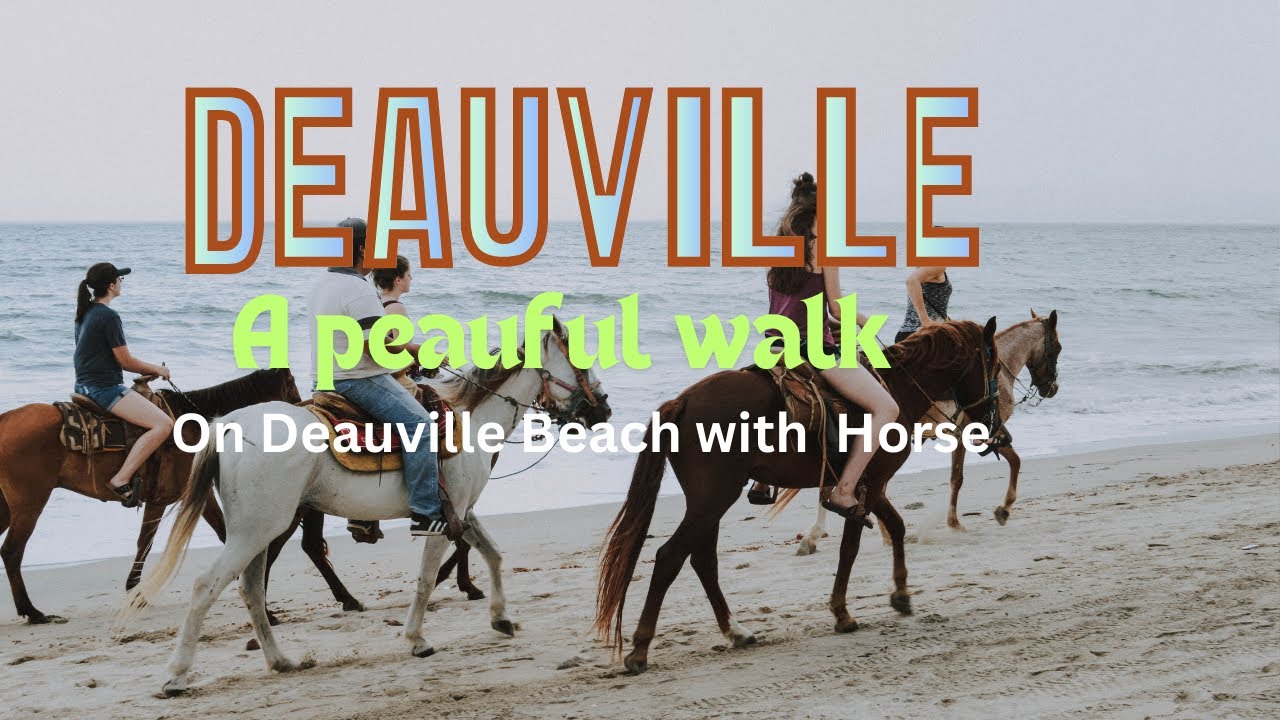 A Peaceful walk on Deauville Beach with Horses 🇫🇷| Relaxing Coastal Vibe