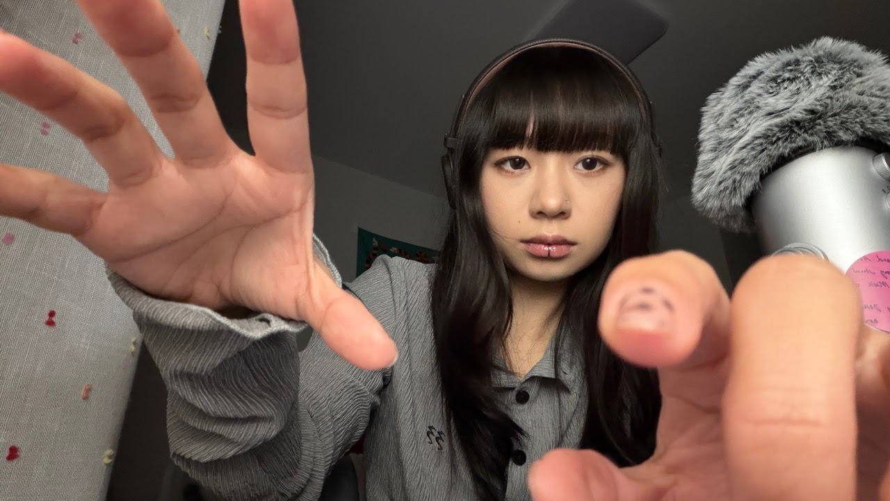 ASMR Saying and Tracing Your Names | whispering, mouth sounds, hand movement