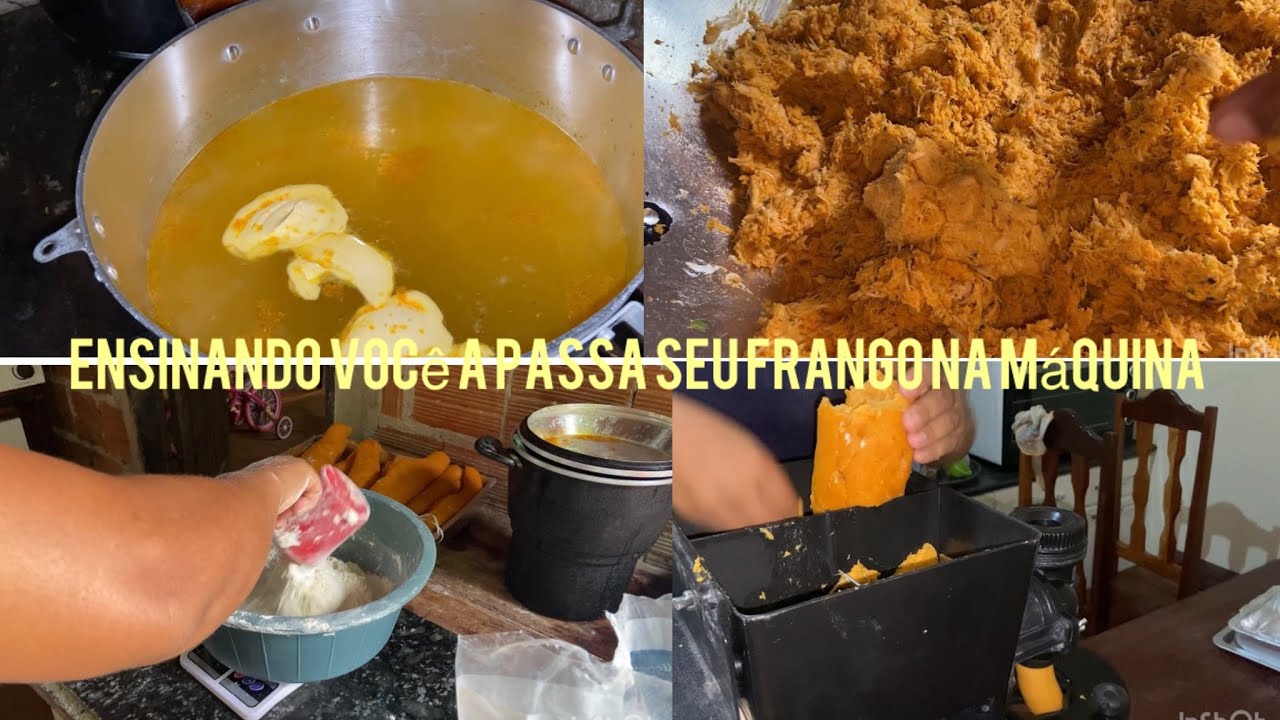 ENSINANDO VOCÊ COMO PASSA O FRANGO NA MÁQUINA 
