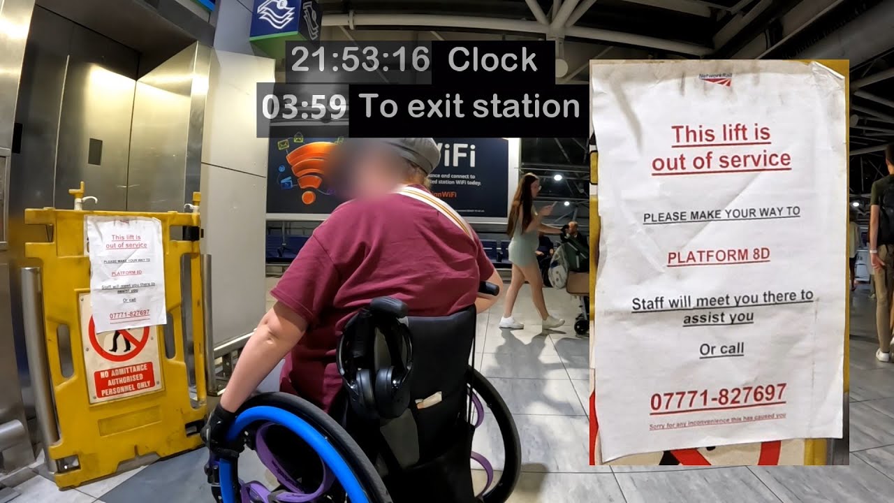 Failed assistance and broken lifts = 2 hours late