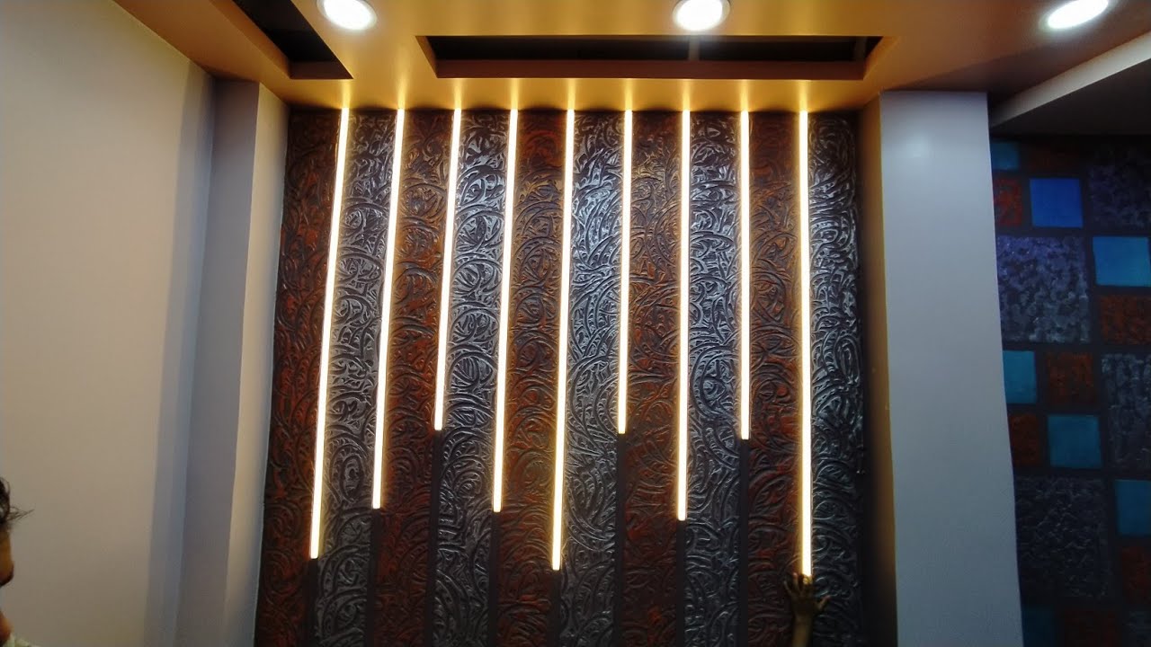 New Wall Texture Putty Design Berger Paints Profile LED Light  ALIYA PAINTING #tech