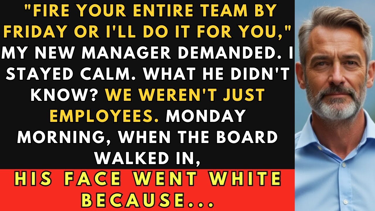 New Manager Demanded I Fire My Team by Friday - But He Didn't Know Who We Really Were