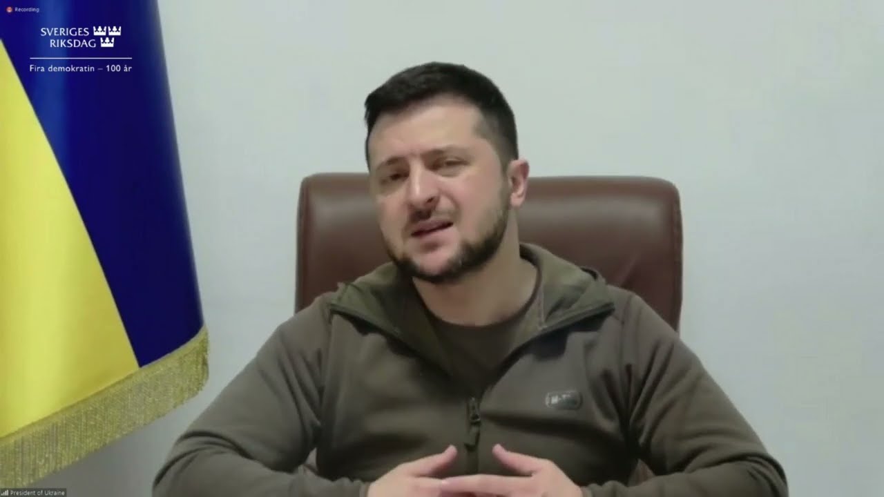 Zelenskyjs tal till Sverige - varnar om Gotland • Se hela talet här