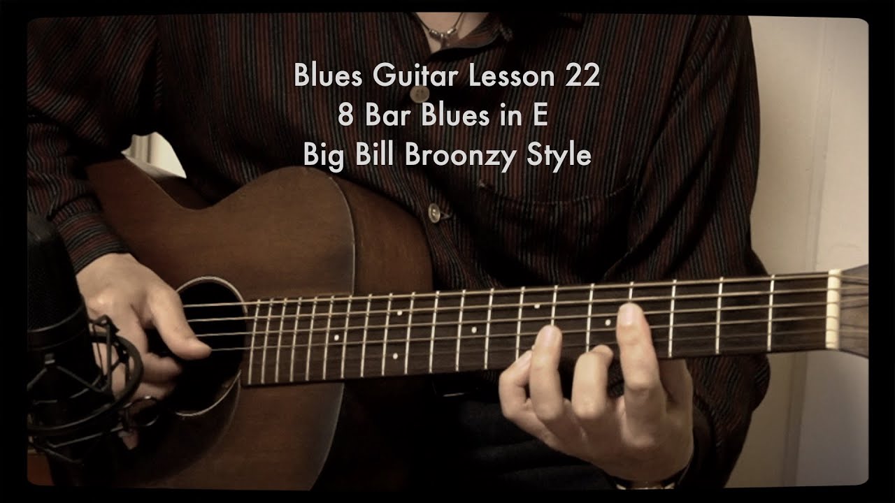 Blues Guitar Lesson 22  8 Bar Blues Big Bill Broonzy Style  Key to the Highway (A=432Hz) Hideo Date