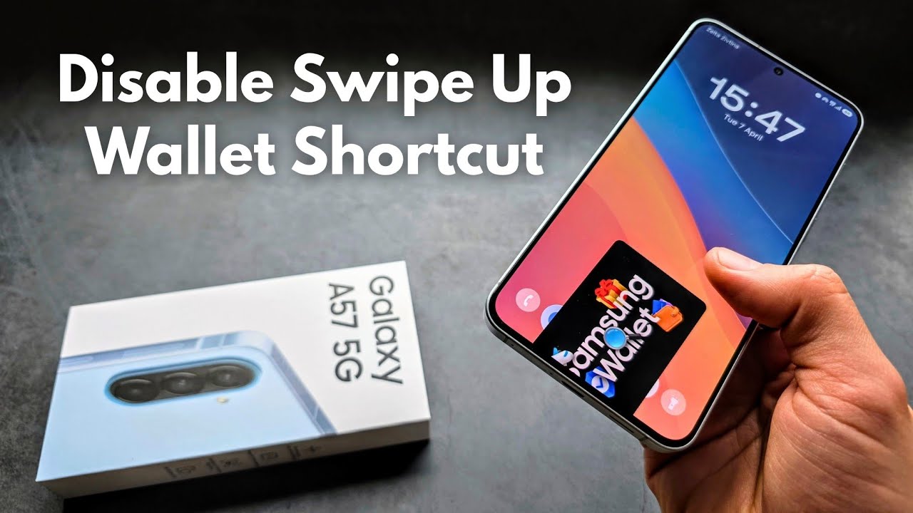 Samsung Galaxy A57 5G &mdash; Удаление ярлыка Samsung Wallet с экрана блокировки/главного экрана