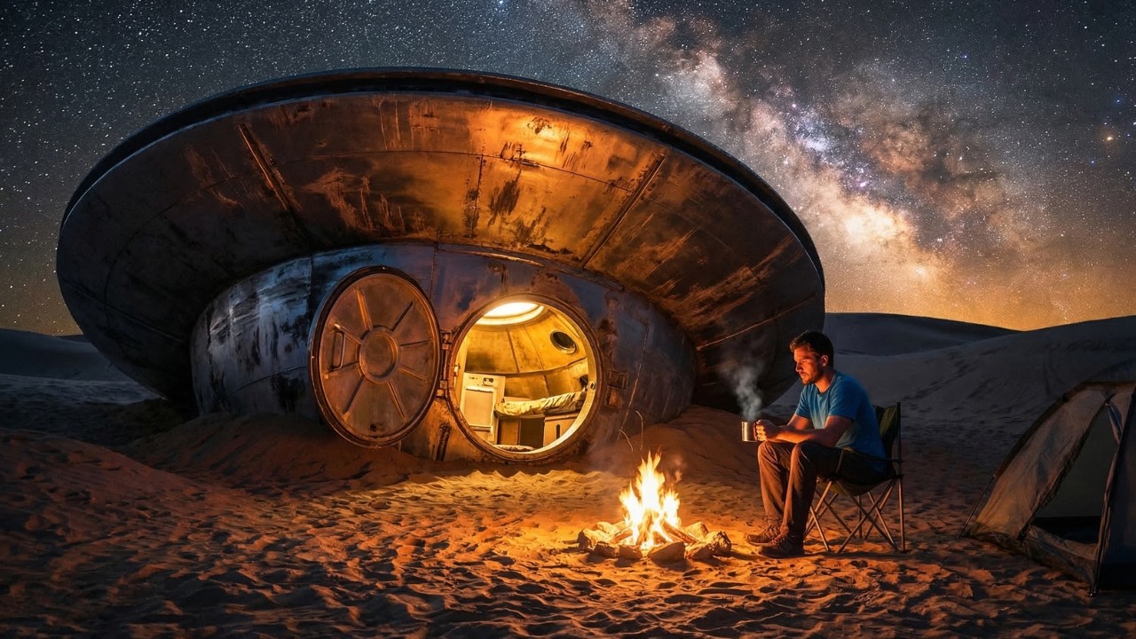I Found a Crashed UFO in the Desert… So I Turned It Into a Home