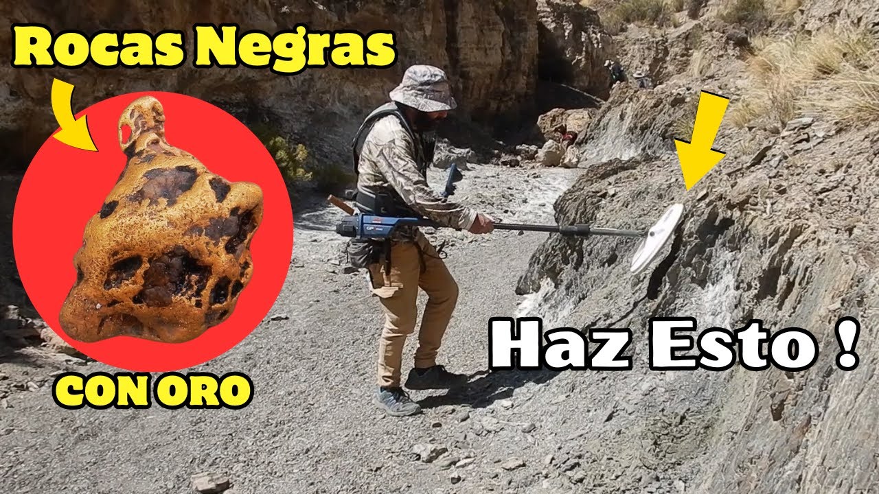COMO Busca ORO en Bolivia, Argentina, LATAM con Detectores en Rocas Negras con ORO. black Rocks