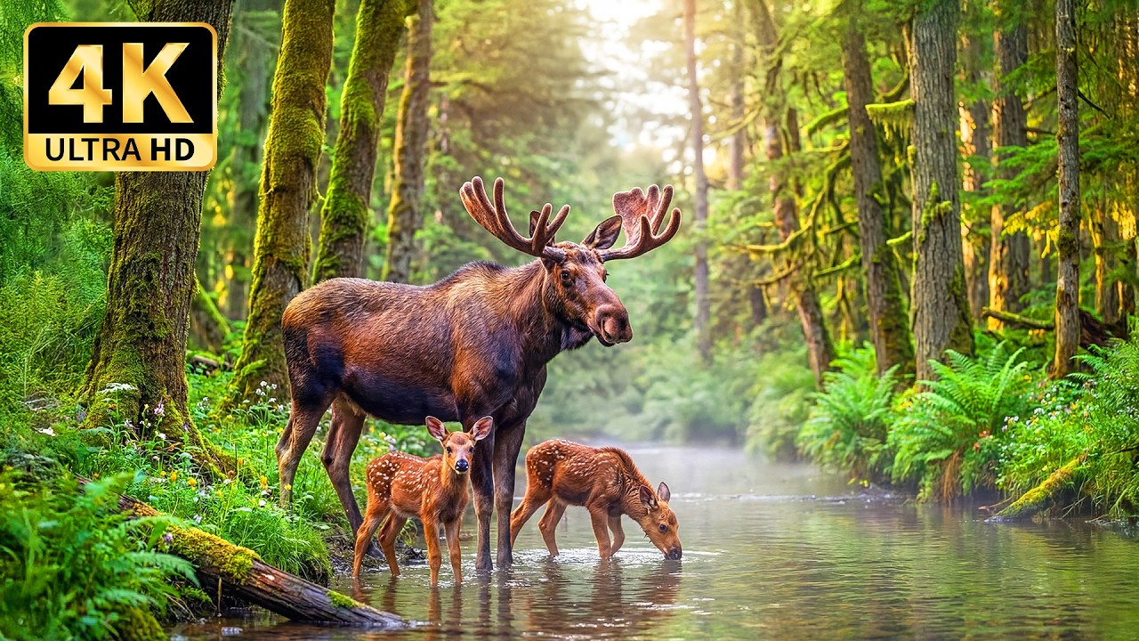 Stunning Wildlife Around the World in 4K | Calm Nature & Beautiful Animals with Gentle Music