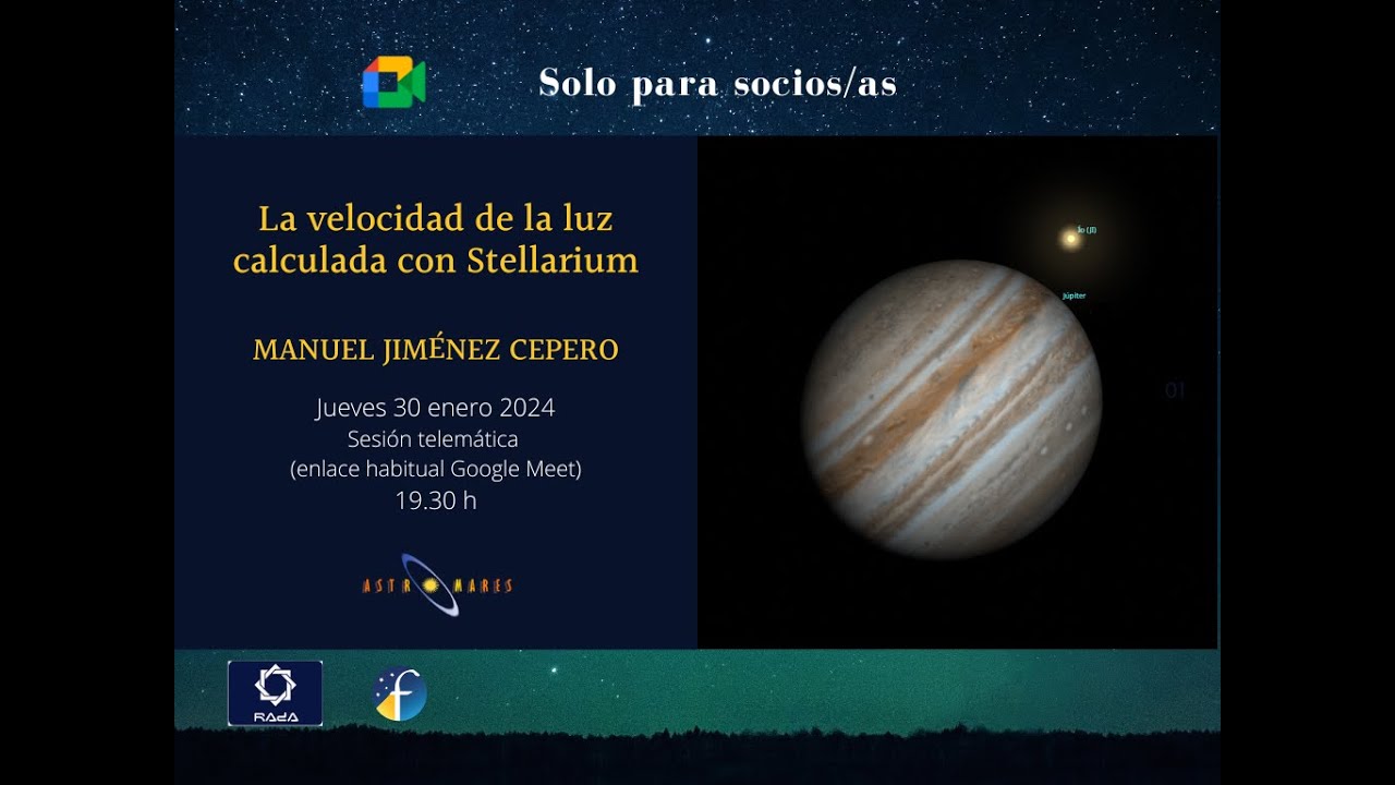 Calculo de la velocidad de la luz con Stellarium