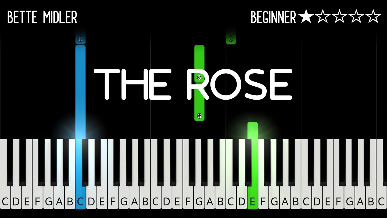 Bette Midler - The Rose - EASY Piano Tutorial