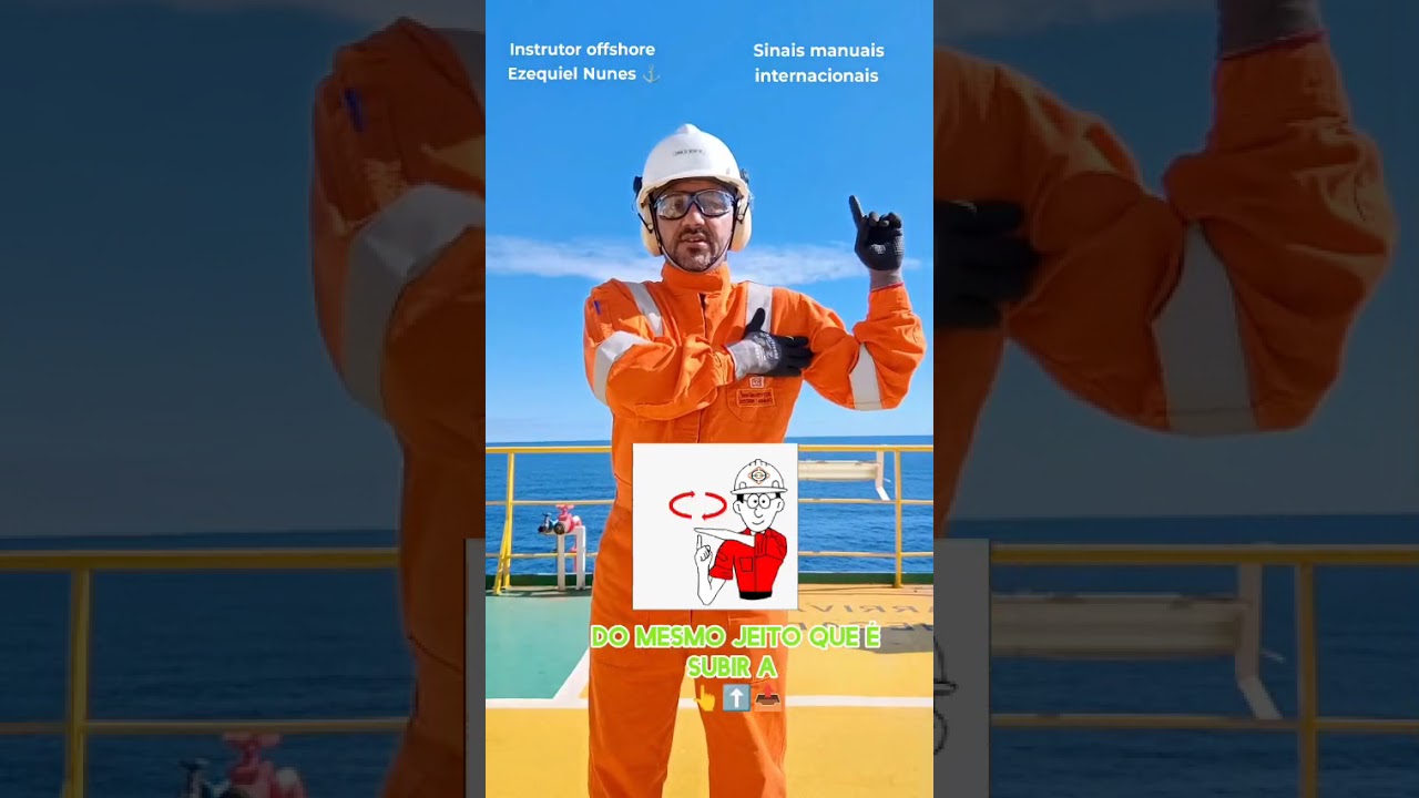 Sinalização internacional para operadores de guindaste.#Eznunes