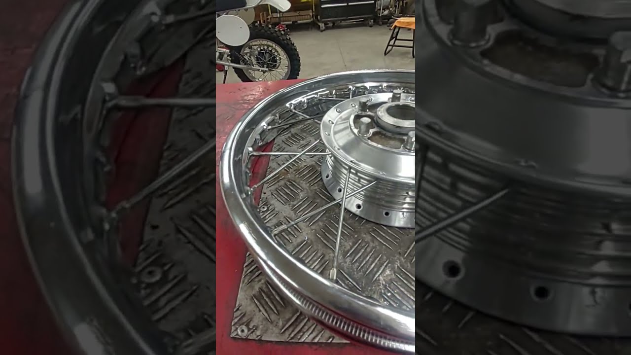 Sears Allstate restoration# motorcycle restoration #lacing rims # sears Allstate 