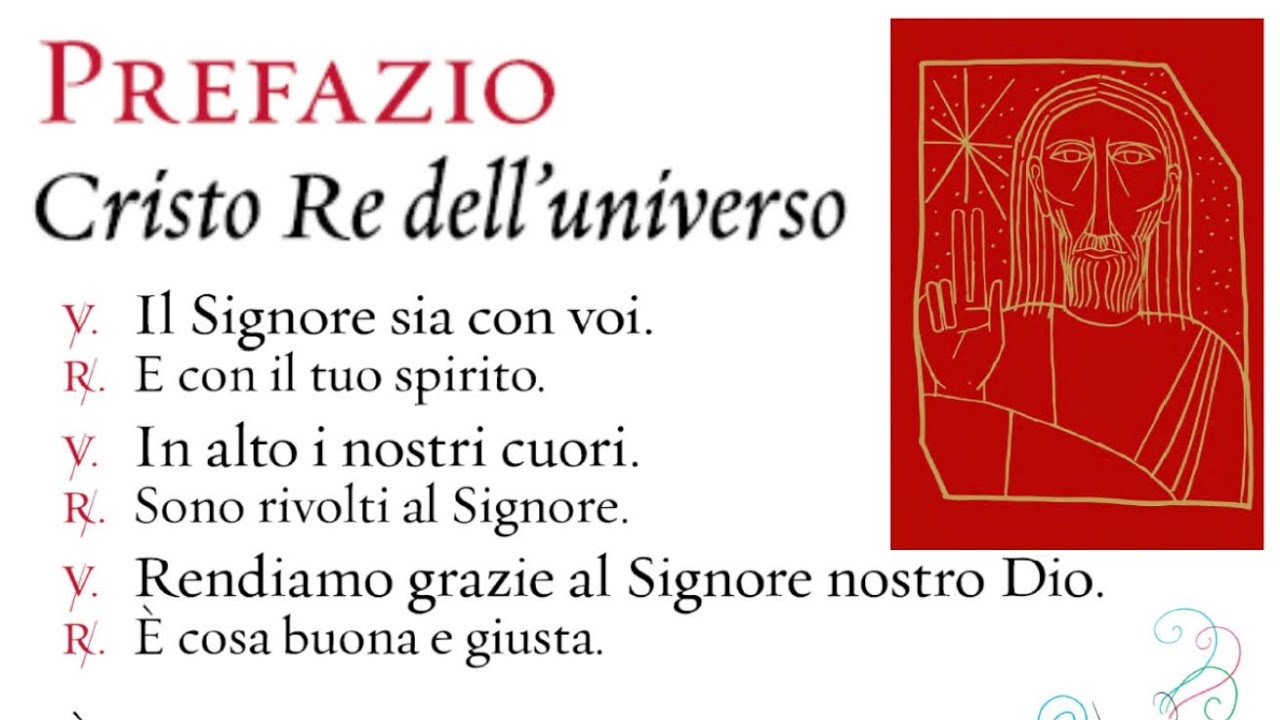 Prefazio e dialogo - Cristo Re - Messale Romano con testo note e accordi