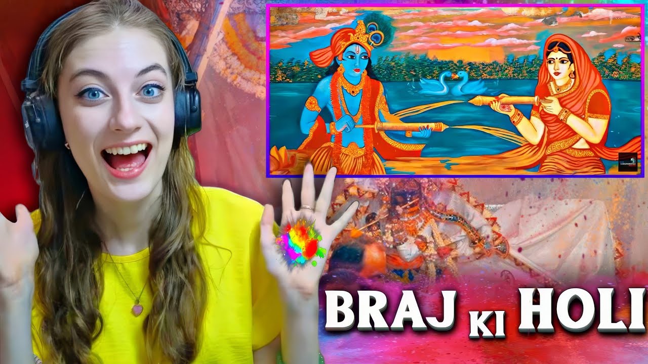 Braj Ki Holi | Vrindavan , Nandgaon , Barsana Holi Celebration in india | Russian Reaction
