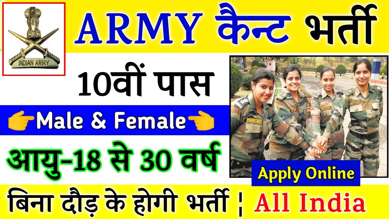 Indian Army Vacancy 10th Pass 2021 | Indian Army Bharti 2021, Indian Army Recruitment 2021 | 10th
