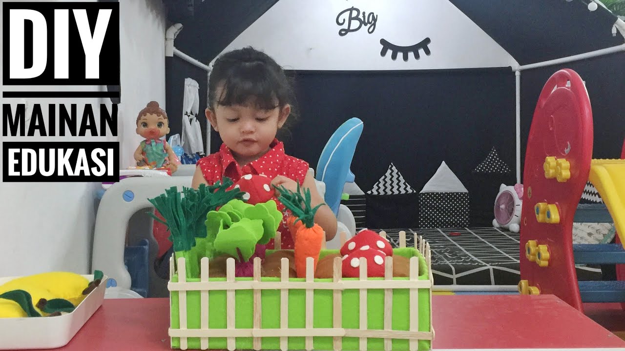CARA MEMBUAT MAINAN EDUKASI DARI KAIN FLANEL || DIY FELT VEGETABLE GARDEN