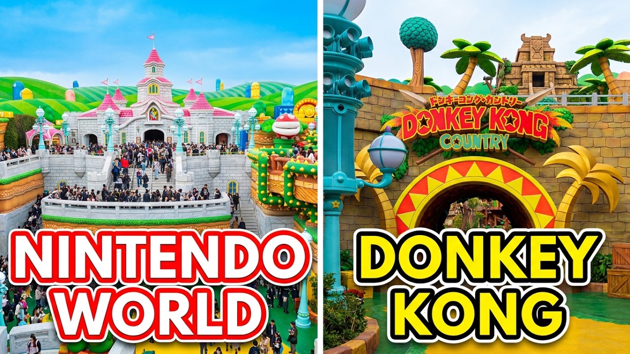 Super Nintendo World and Donkey Kong Country atmosphere at Universal Studios Japan