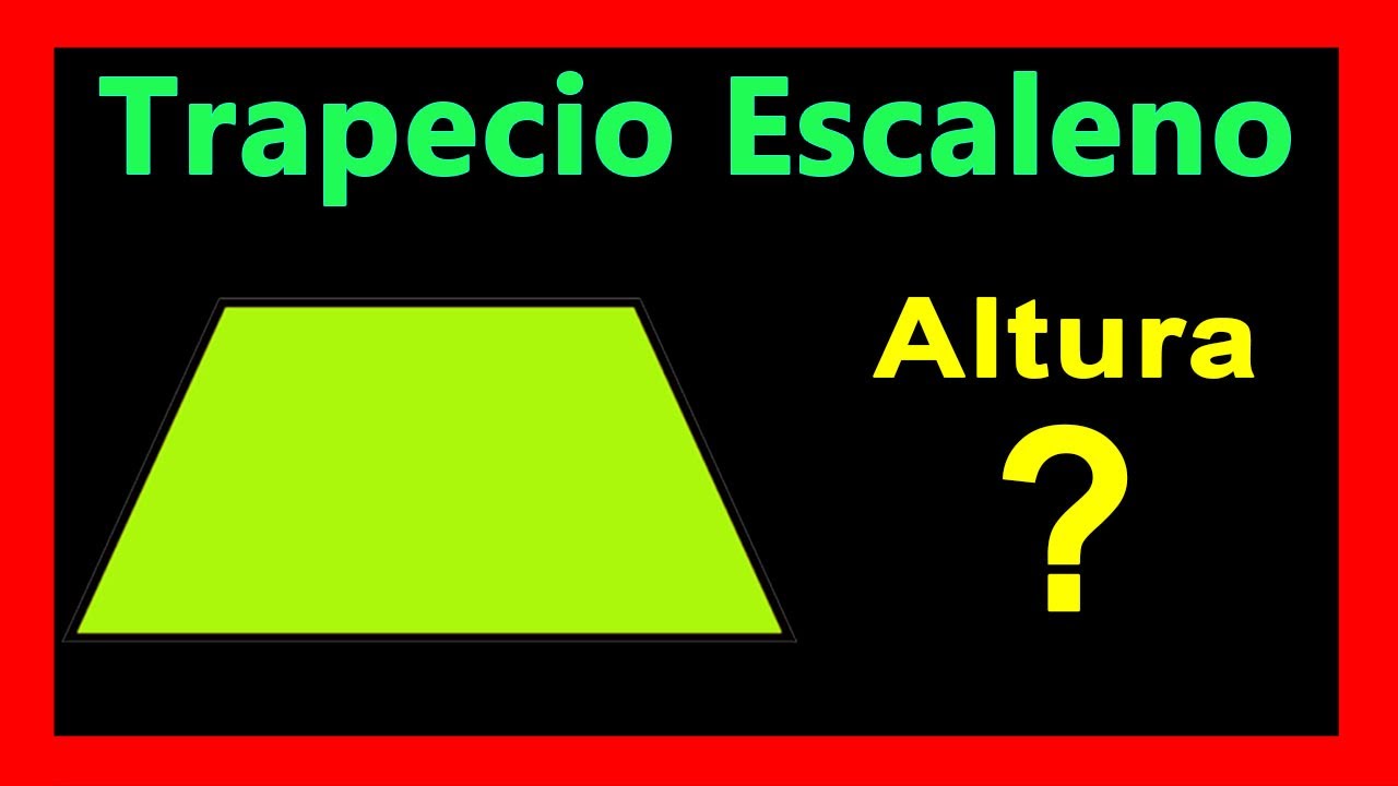 ✅👉 Altura de un Trapecio Escaleno