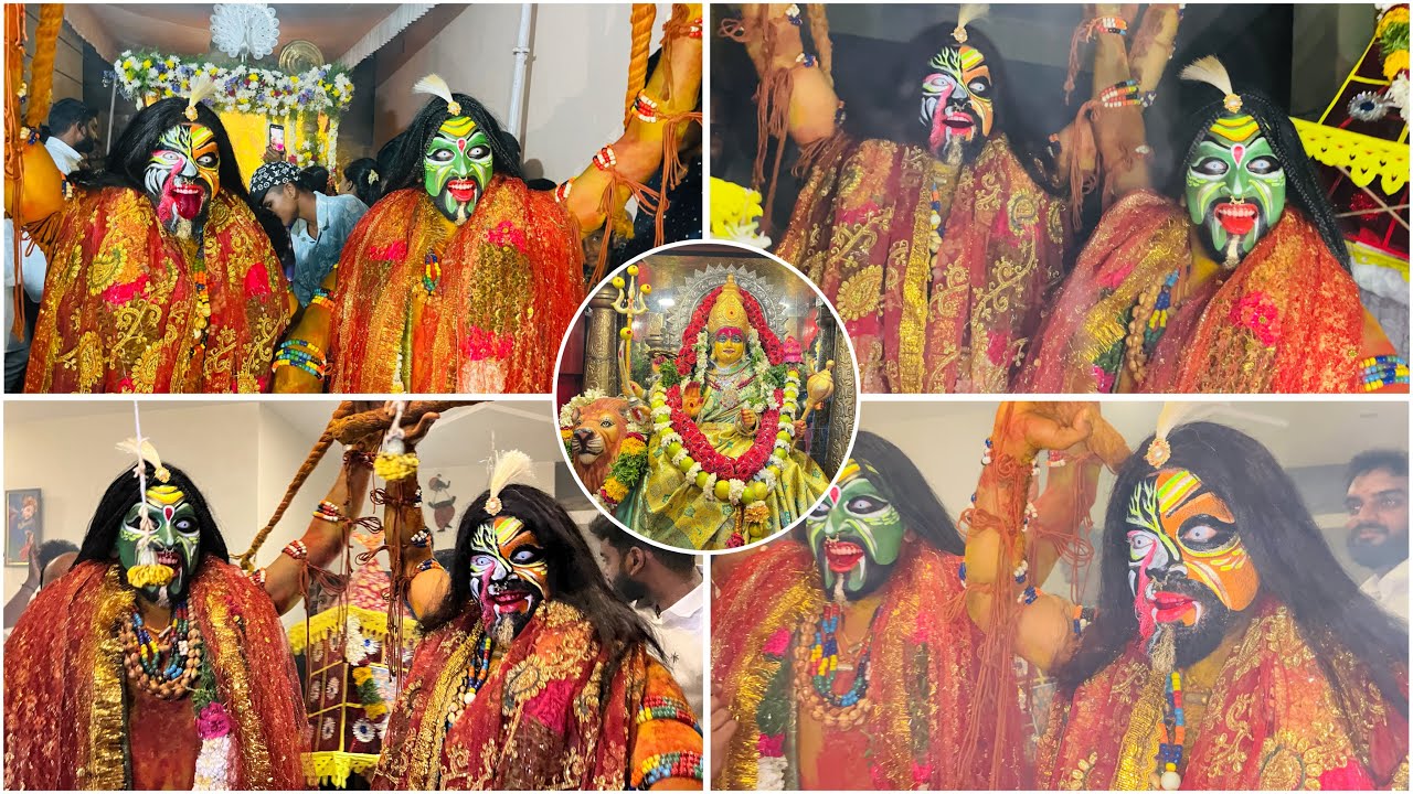 Pudoor Bonalu Jatara 2025 Rohith Bangaru & Vasu Pothraj Grand Entry At Palaram Bandi Procession 2025