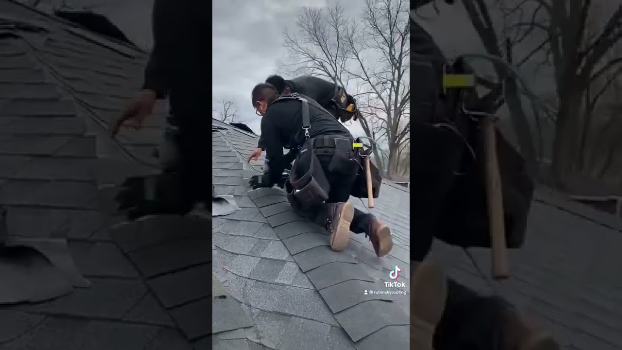 Masters shingle a roof! Hip and ridge