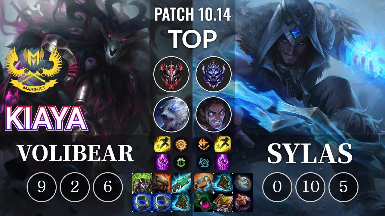 GAM Kiaya Volibear vs Sylas Top - KR Patch 10.14