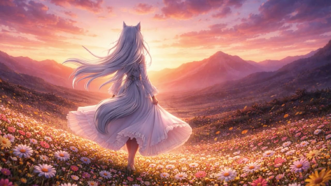 4 Hours of Peaceful Anime Sunset 🌙 Deep Sleep & Stress Relief Ambience