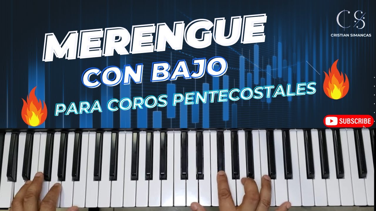 MERENGUE CON BAJO para coros pentecostales🎹🎹🎹