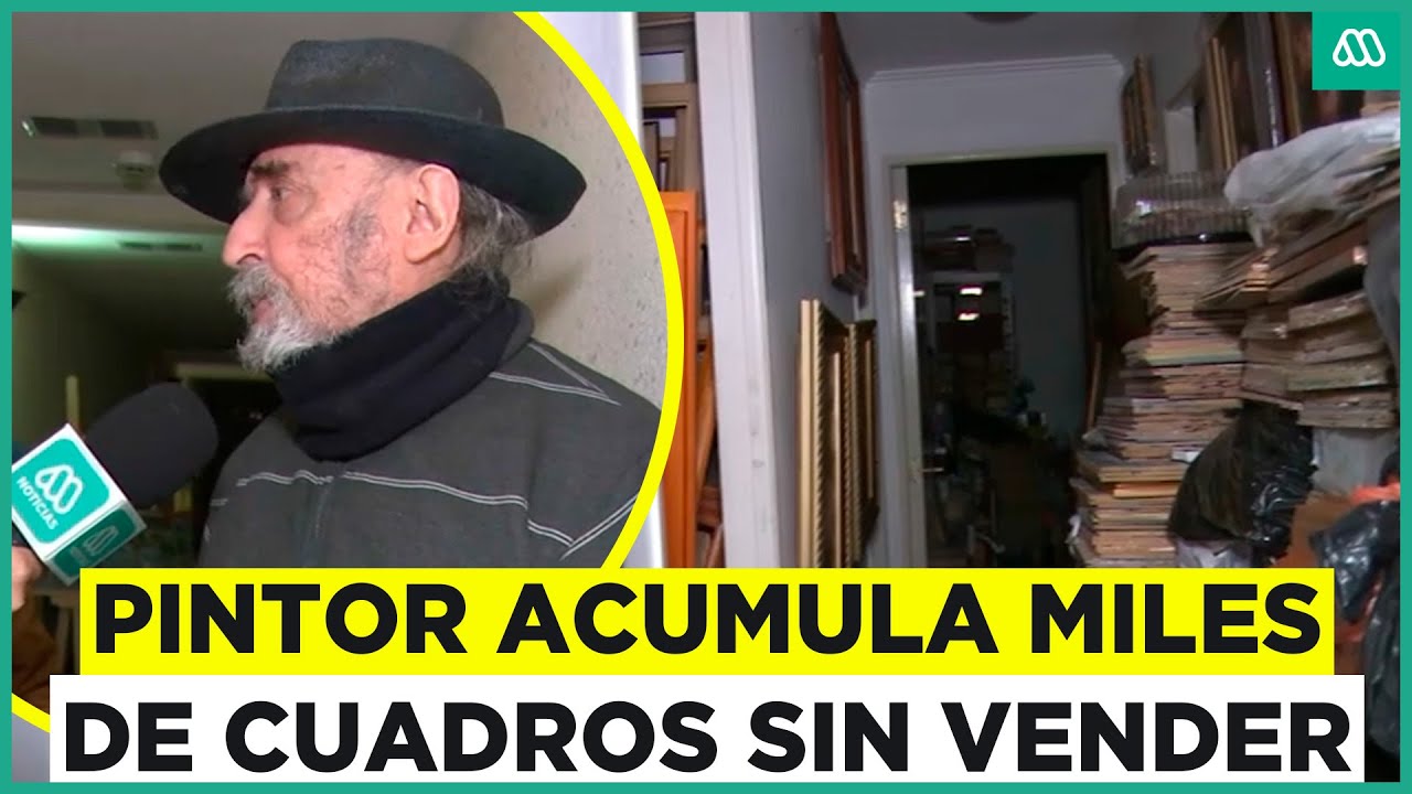Miles de cuadros en su casa: Pintor pide ayuda para vender sus obras y mejorar su calidad de vida