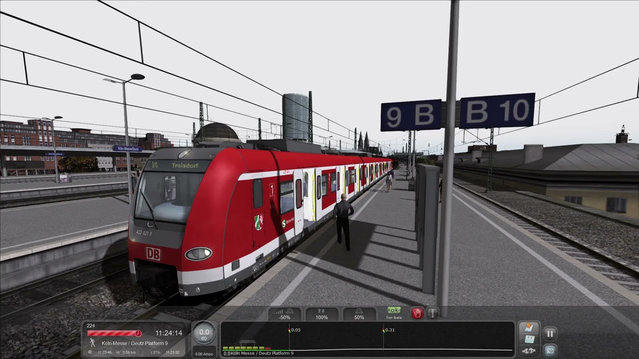 01. Covered in Cologne - Koln Airport Link - DB BR423 S-Bahn Red - Train Simulator Classic