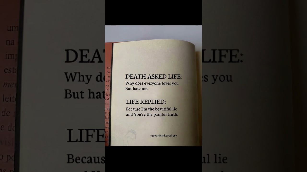 Life vs. Death: The Beautiful Lie & Painful Truth | Deep Quotes for YouTube Shorts.😌 #life #shorts