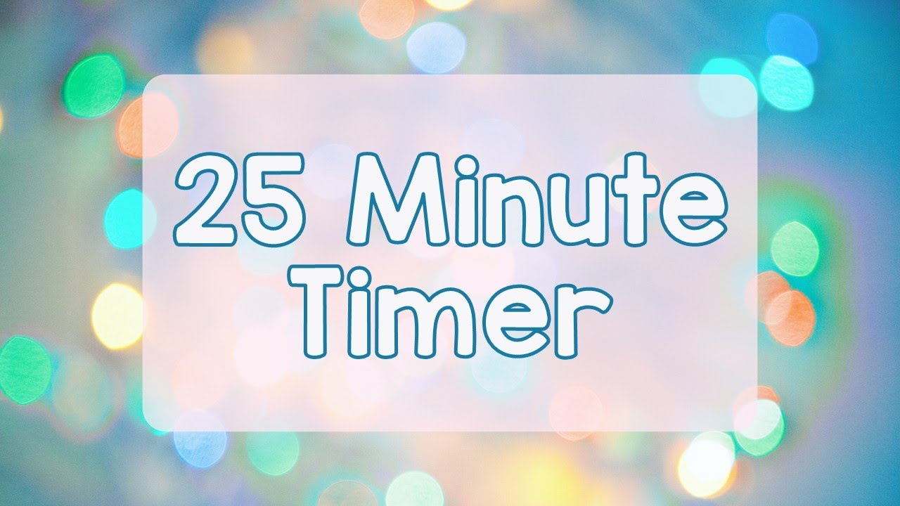25 Minute Timer - Light and Bright Background - Chill Timer - Calm Ending Chime - No Music - Simple