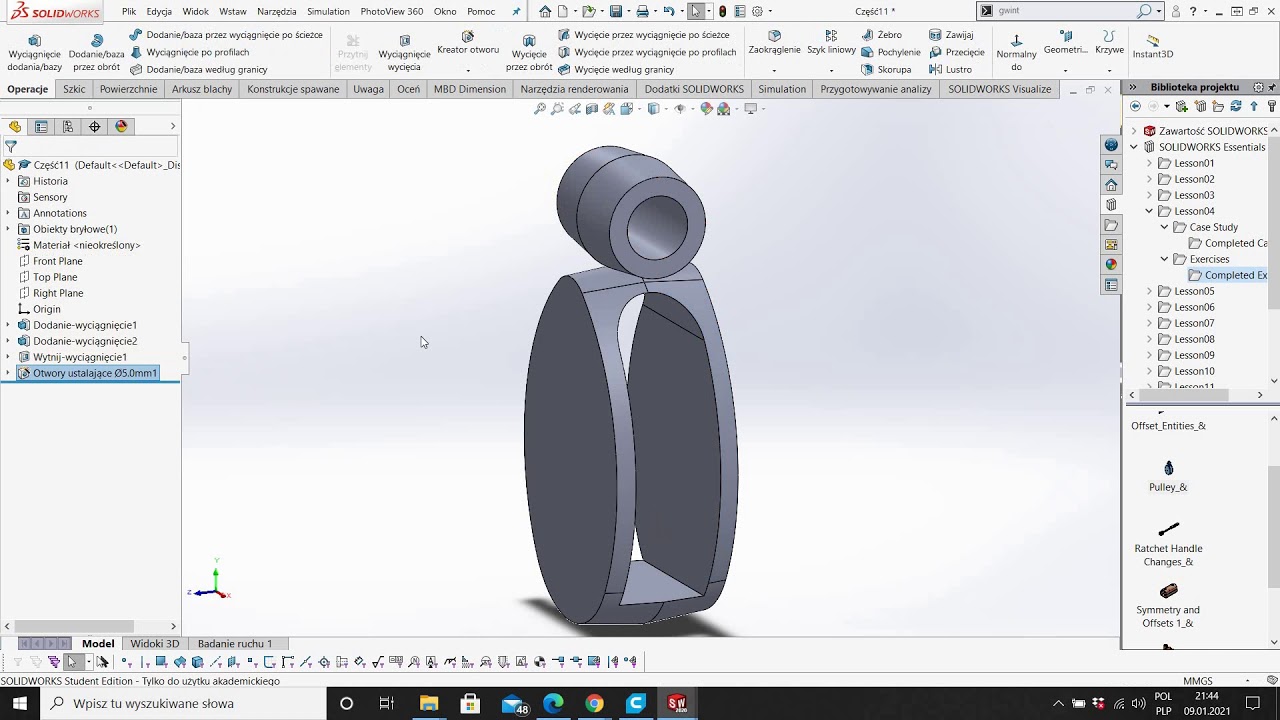 Szkolenie Solidworks 2020 - Bloczek #4