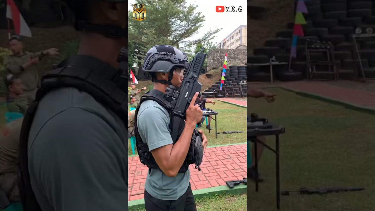 Latihan menembak cepat #menembak #brimob #polisi #indonesia