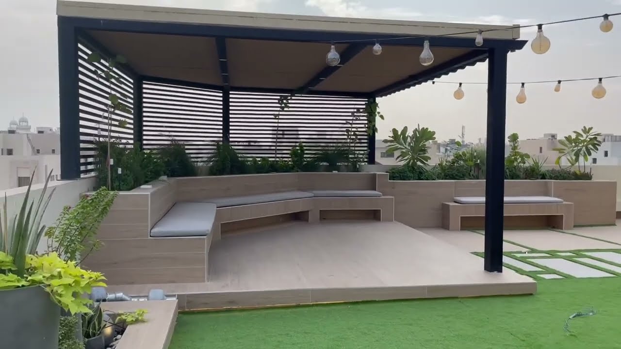 افكار لحدائق الاسطح تصميم وتنفيذ مهندس عبدالعال.
