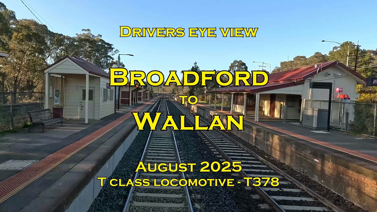 Drivers eye view, Broadford to Wallan, T class, Aug 2025