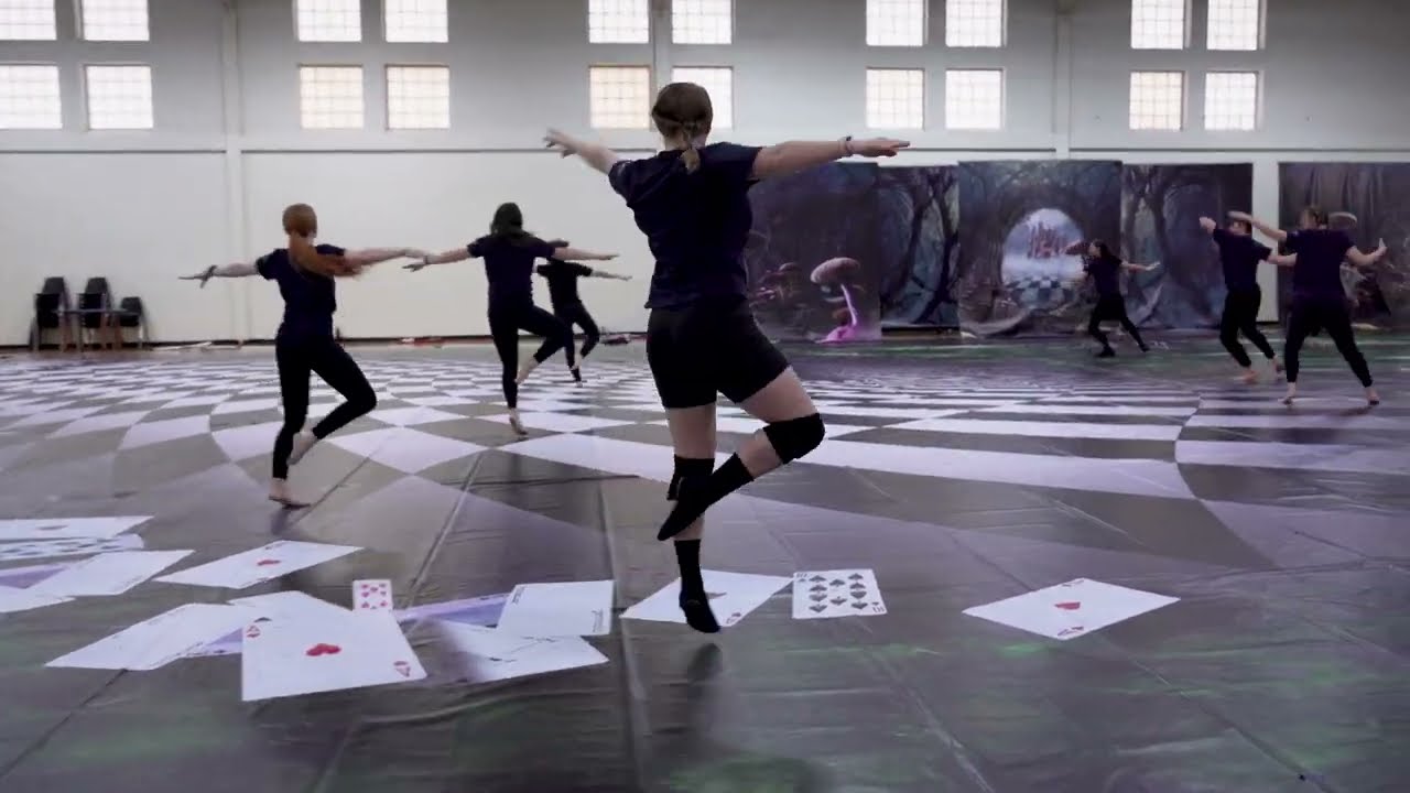 Inside Look at Across the Floor Exercises with AMP Winter Guard | 2023 WGI & DCI Preseason Road Trip