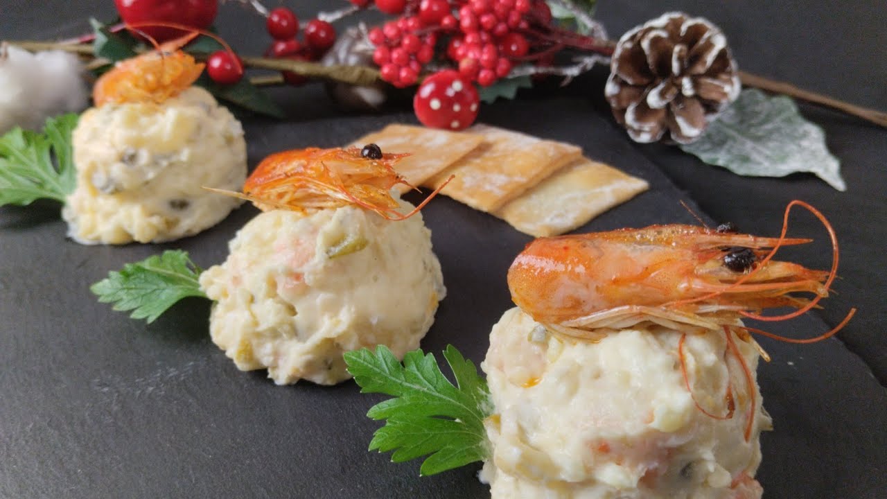 ✨ensaladilla de langostinos al ajillo //especial navidad 🎄