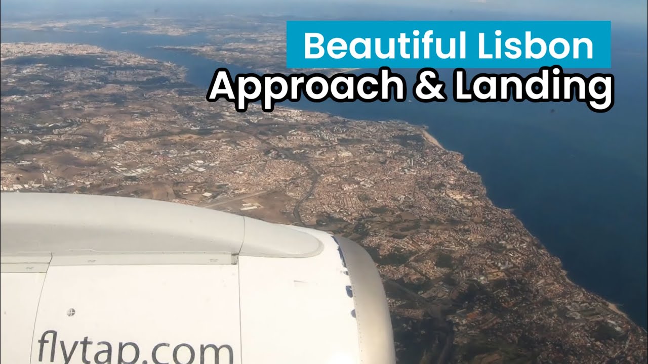 Beautiful LISBON Approach Onboard TAP Embraer E190 #tap #lisbon #airplane #airplanelanding #dublin