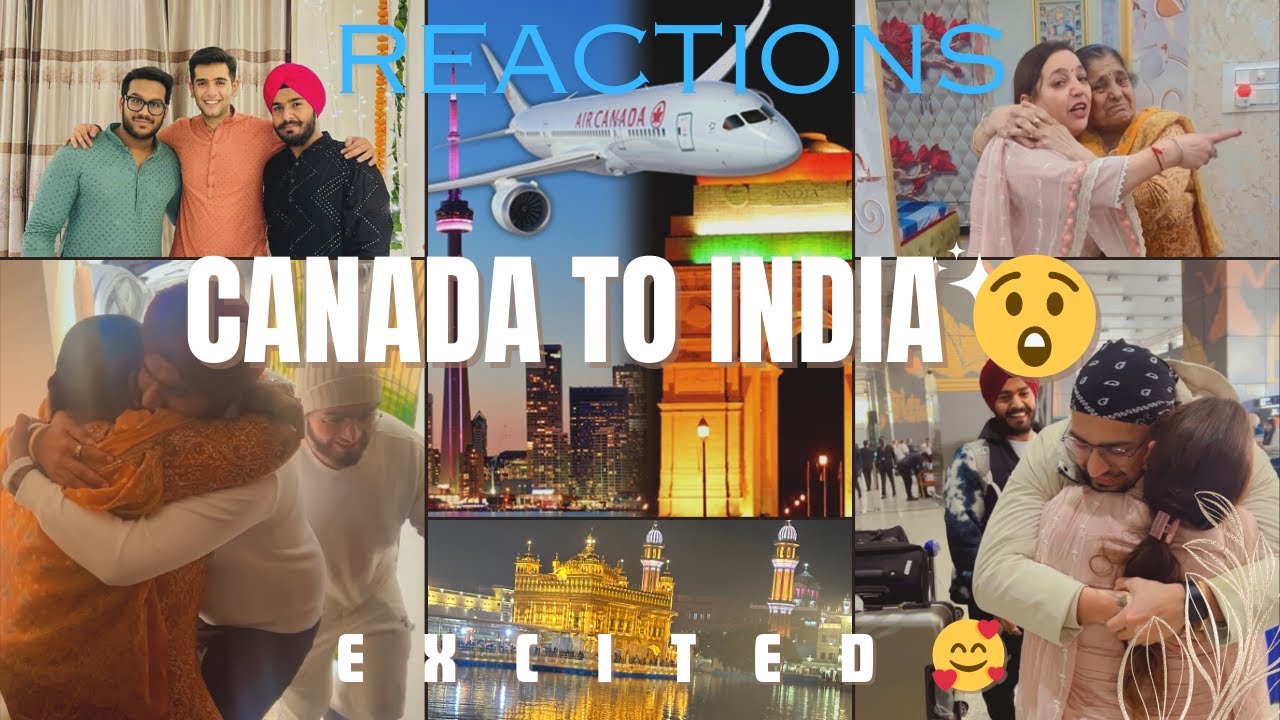 Canada to India 1st time visit 🤩Excitement +Surprise 💥 Emotional moments 😩  #surprisevisittoindia