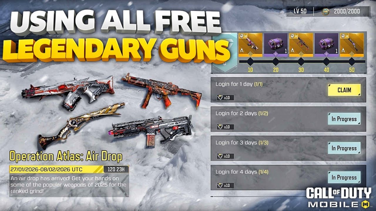 Using All Free Legendary Guns from Operation Atlas: Air Drop but……