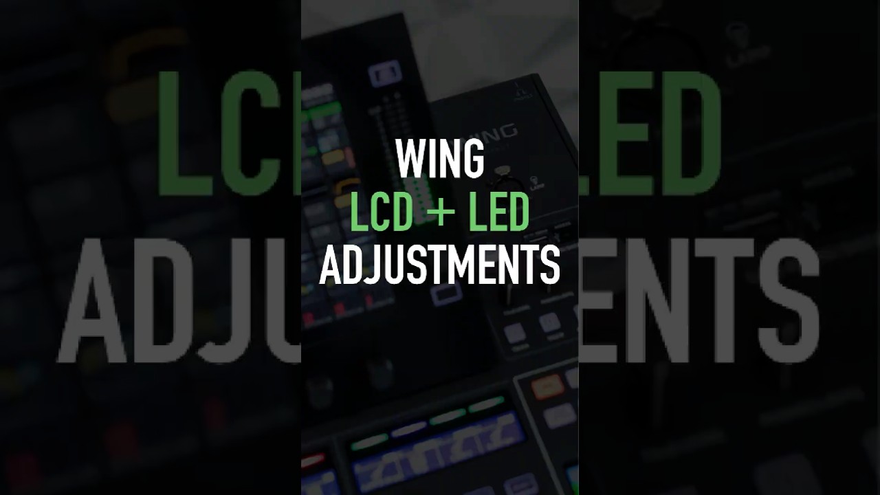 Behringer WING: Adjust LCD, LED & Backlight Brightness 
